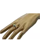 Vintage Handwerk Ring Gelber Peridot Sterling Silber 925 vrc157s